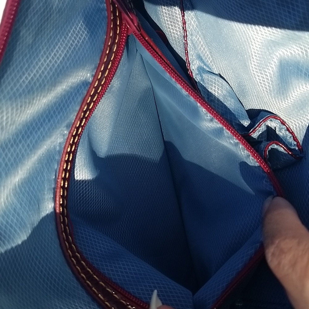 MC Elegant Teal and Burgundy Handbag Vegan Leather - Picture 10 of 11